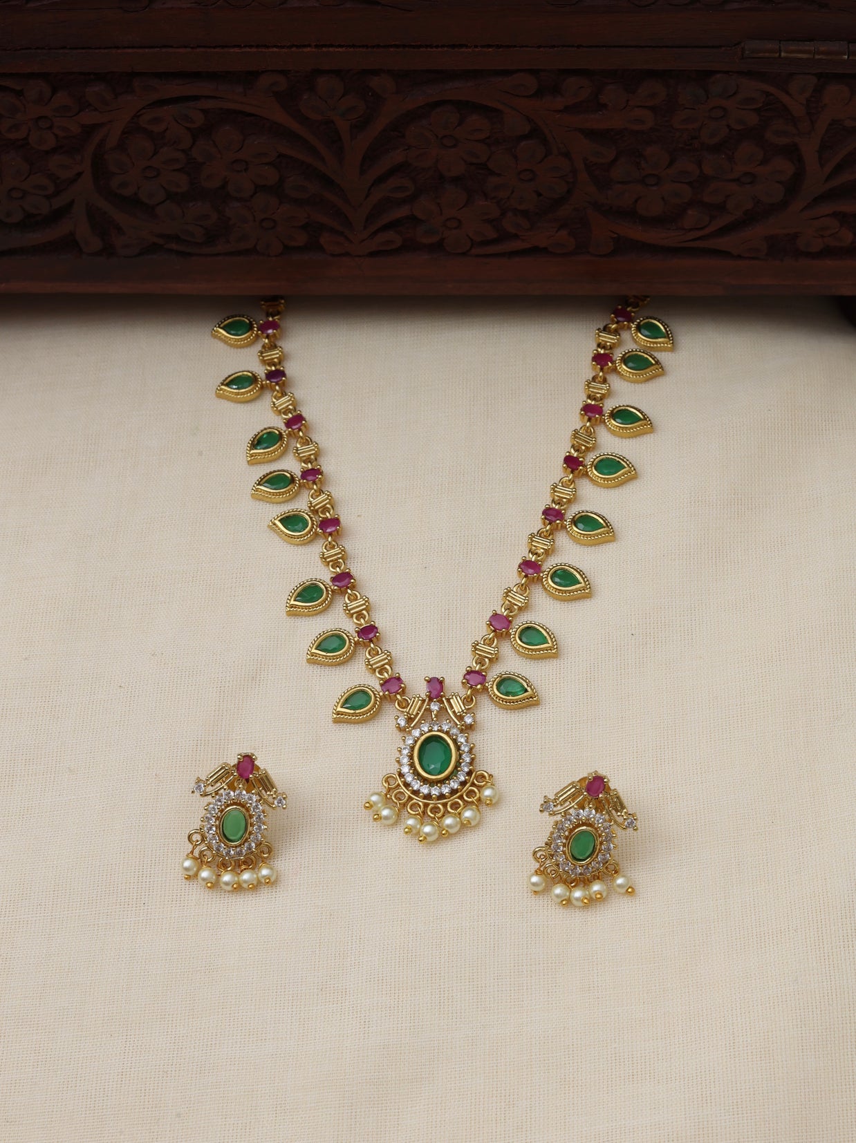 Palakka necklace set - (JS 0235)