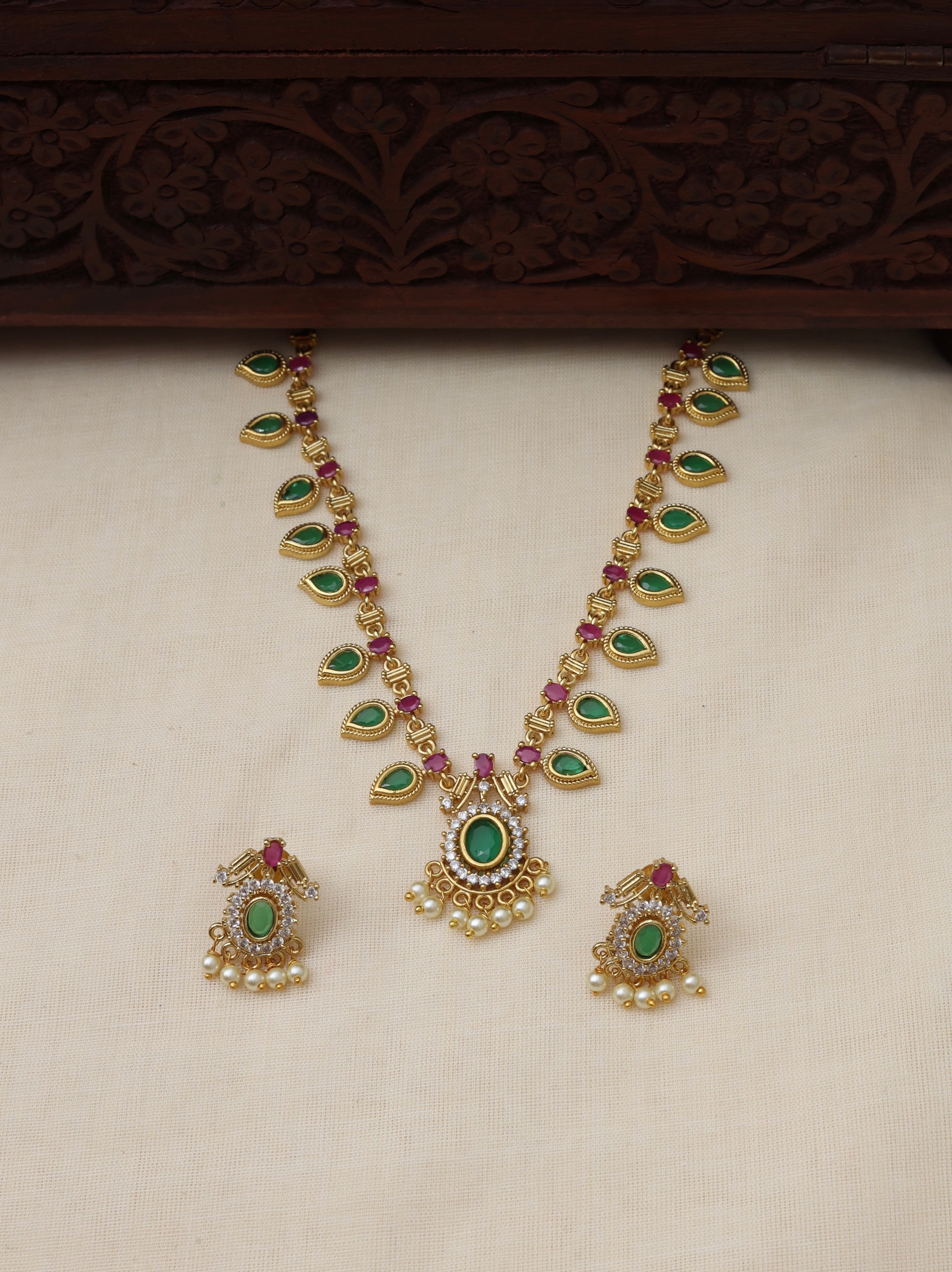 Palakka necklace set - (JS 0235)