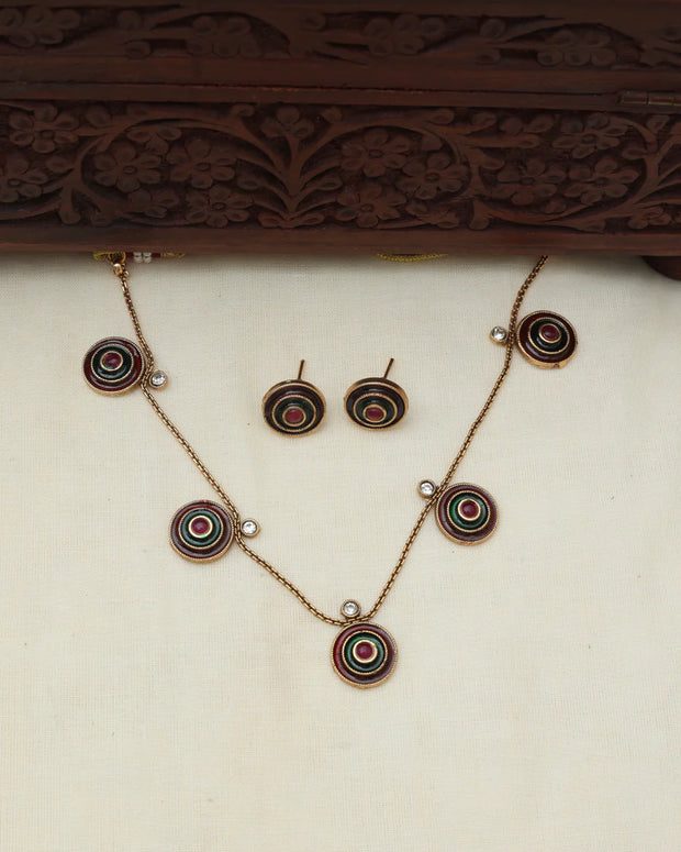 Halo necklace set-JS 178