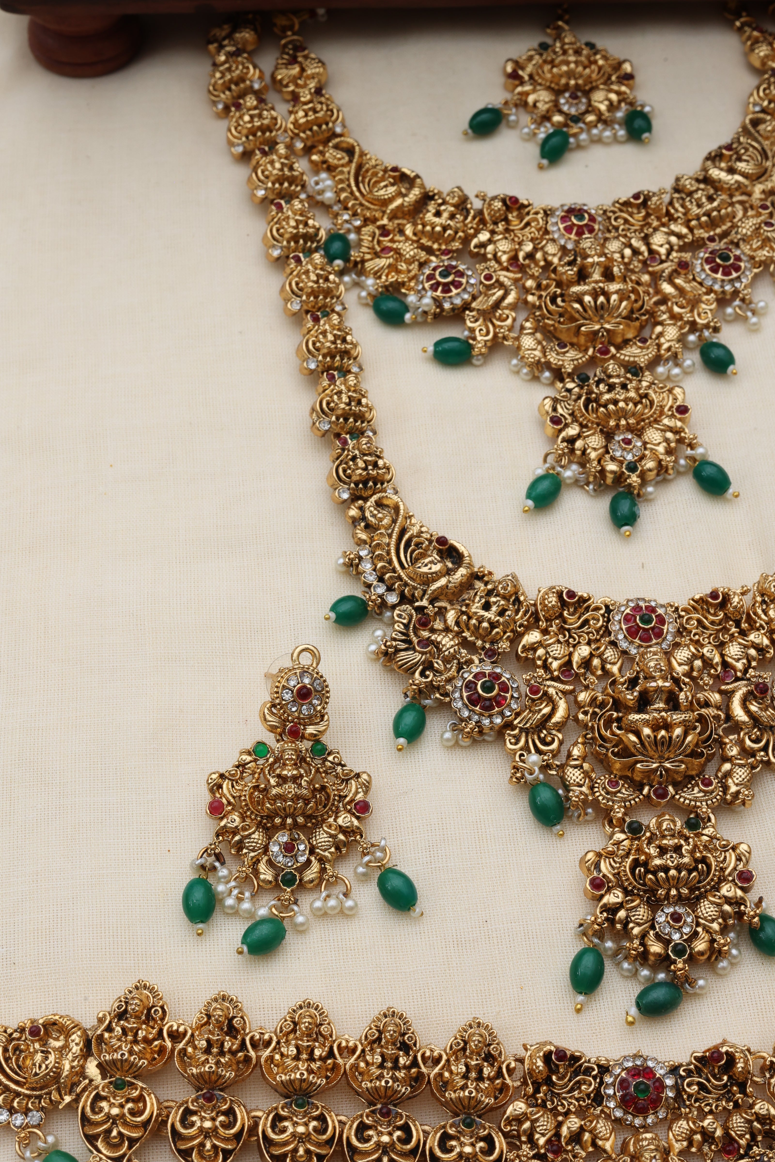 Nagas lakshmi emerald bridalset-(BR-020)