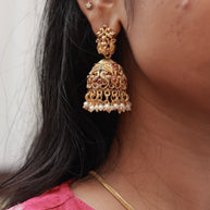 Anvika Temple Jhumkas