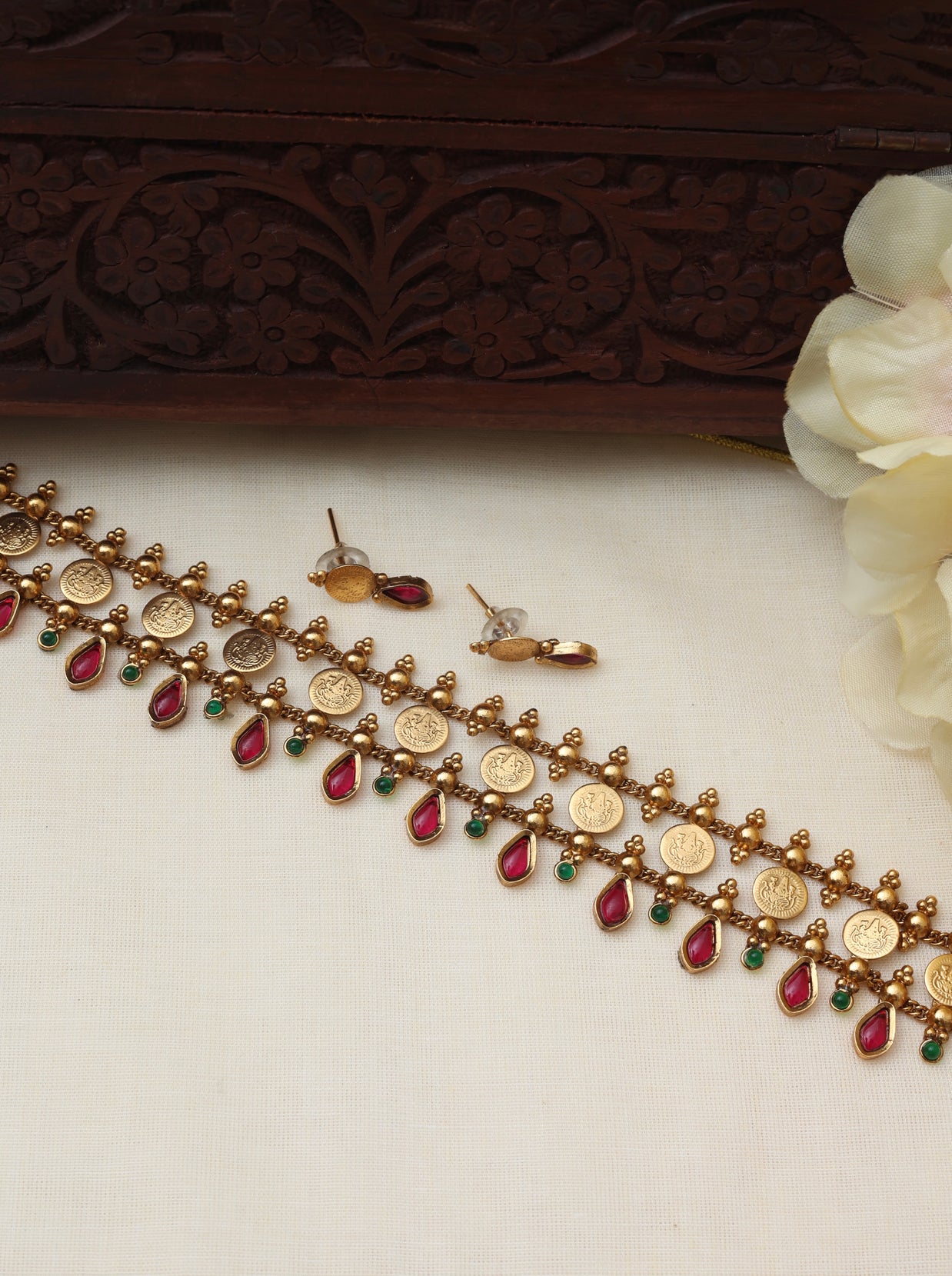 Divine Lakshmi coin choker set