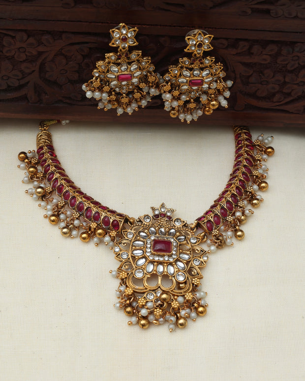 Ruby Glow necklace set