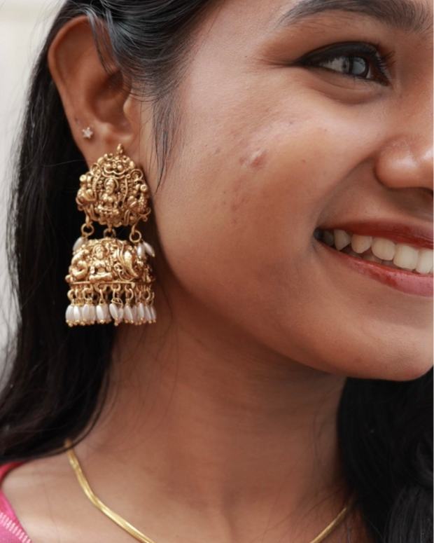 Divine Temple jhumkas