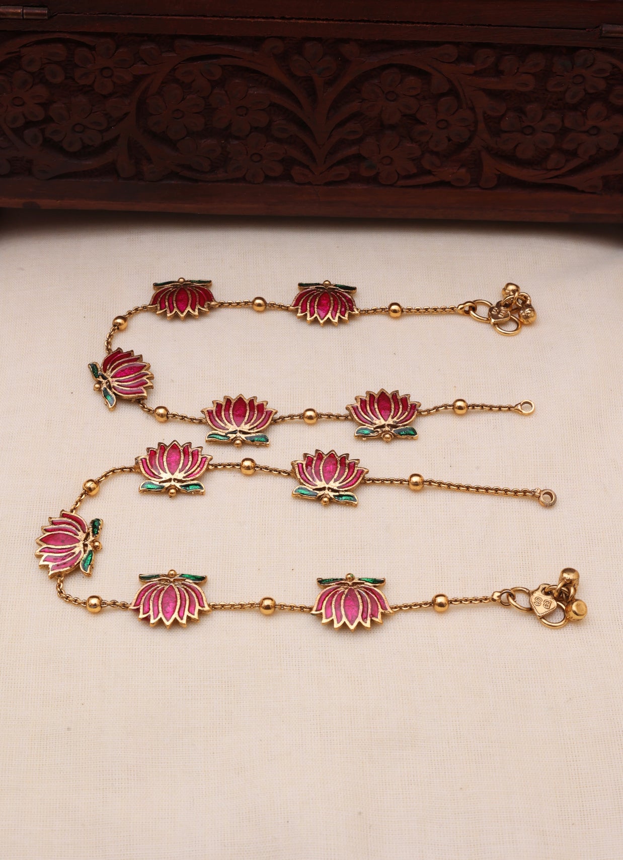 Lotus flower anklet
