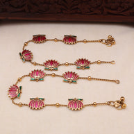 Lotus flower anklet