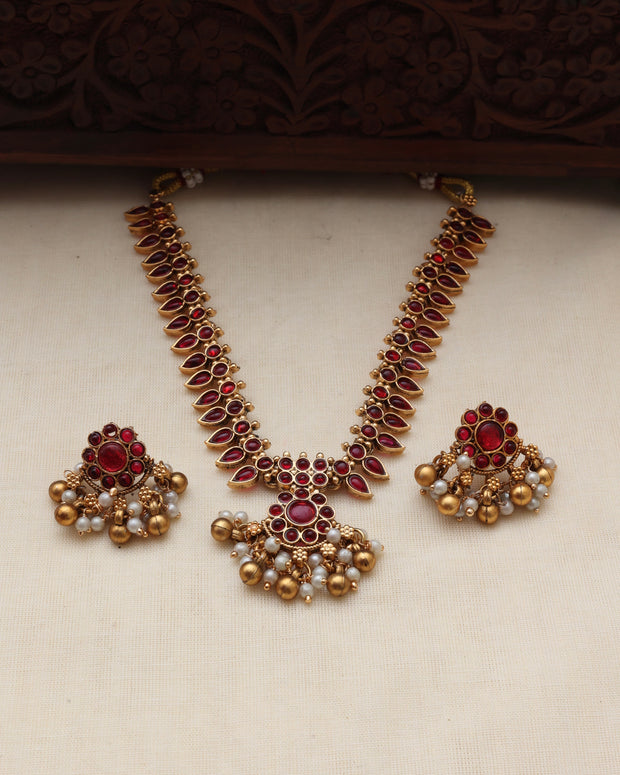 Haritha necklace set Ruby-JS 0266