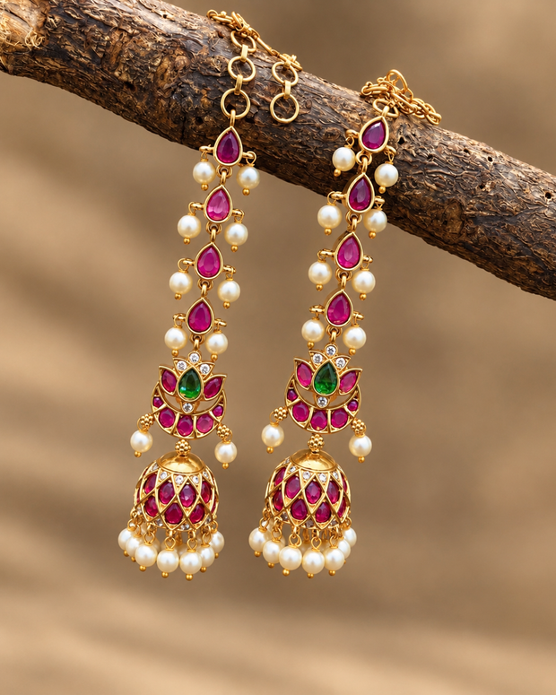 Chaandh jhumkas with maatal