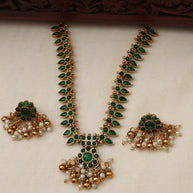 Haritha necklace set Green- (JS 0238)