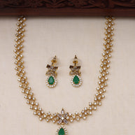 Dimple AD necklace set Green-JS 0110