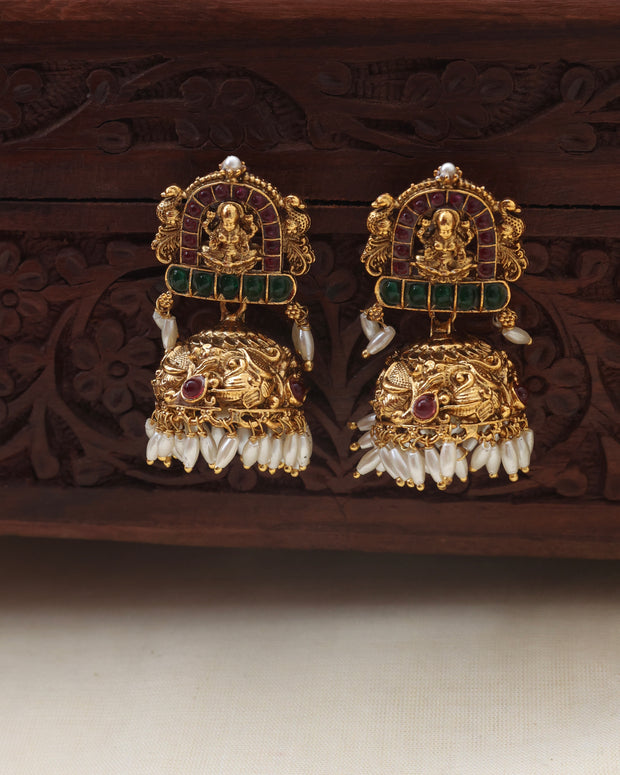 Devi antique jhumkas