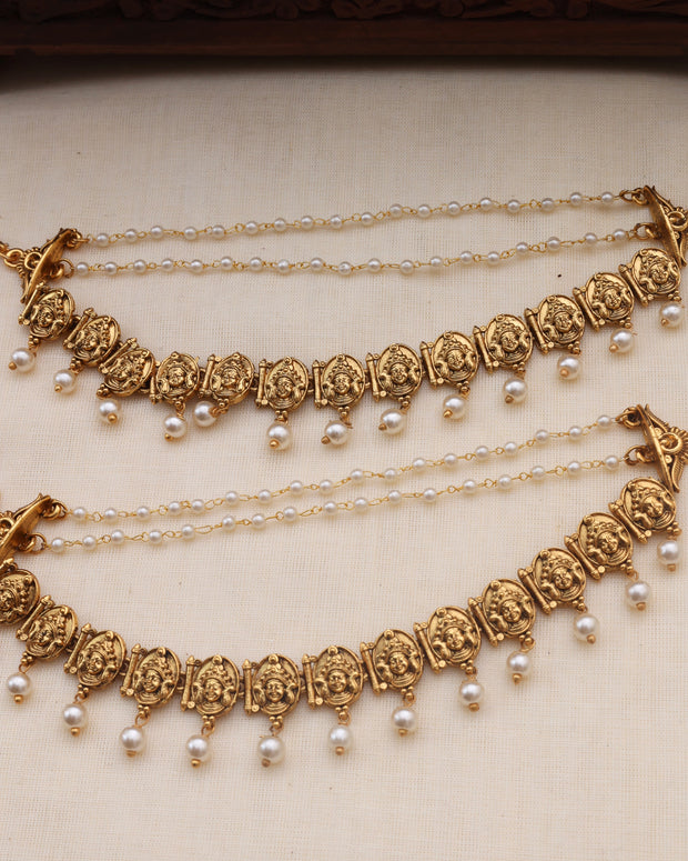 Swarna Earchain pearl-009