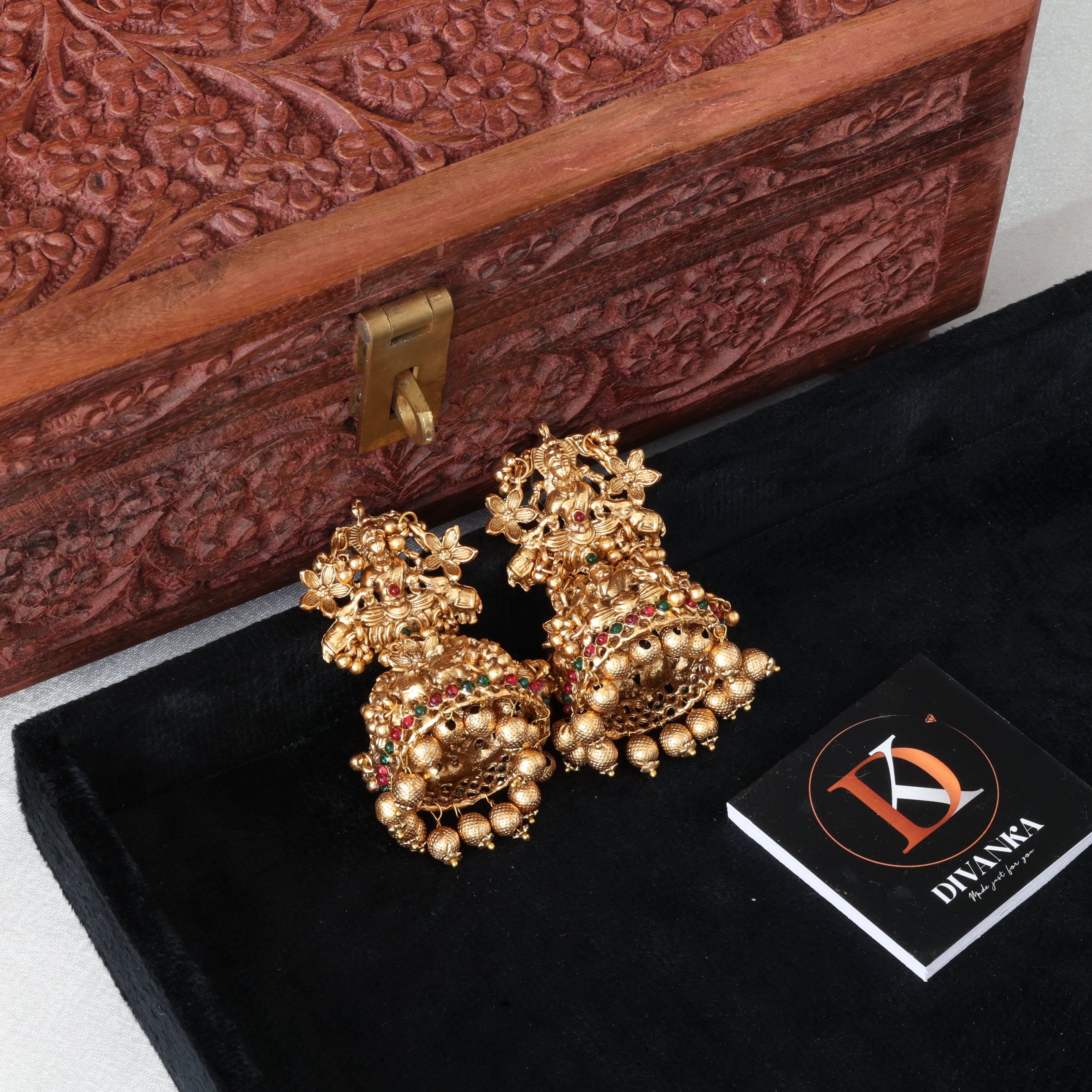 Nayanthara Inspired Antique Jhumkas