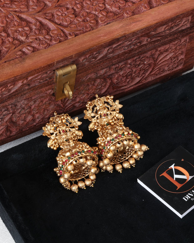 Nayanthara Inspired Antique Jhumkas