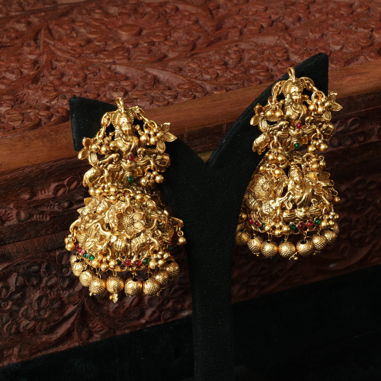 Nayanthara Inspired Antique Jhumkas