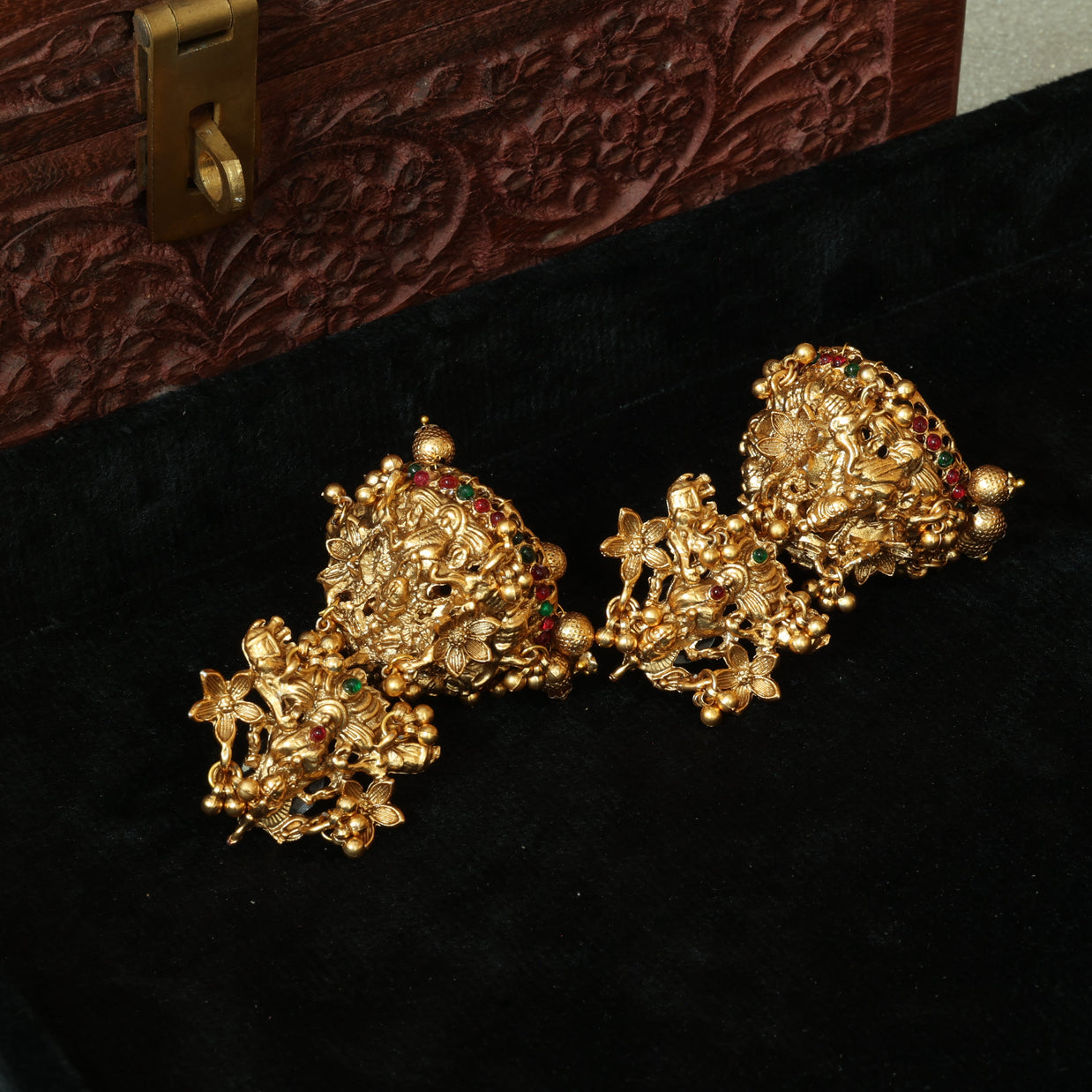 Nayanthara Inspired Antique Jhumkas