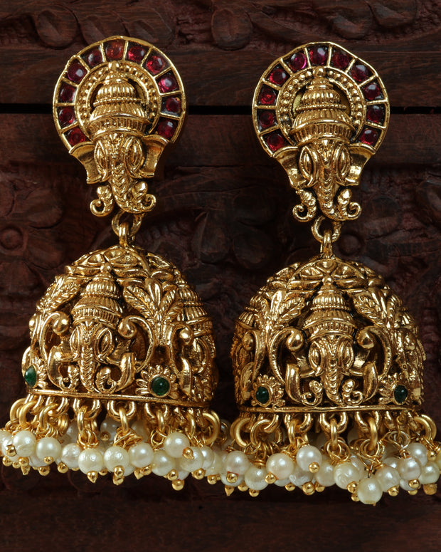 Ganapathy Antique Jhumkas