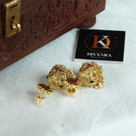 Kemp Lotus Antique Jhumkas