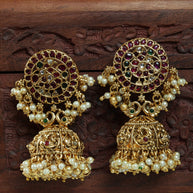 Kemp Peacock Heavy Jhumkas