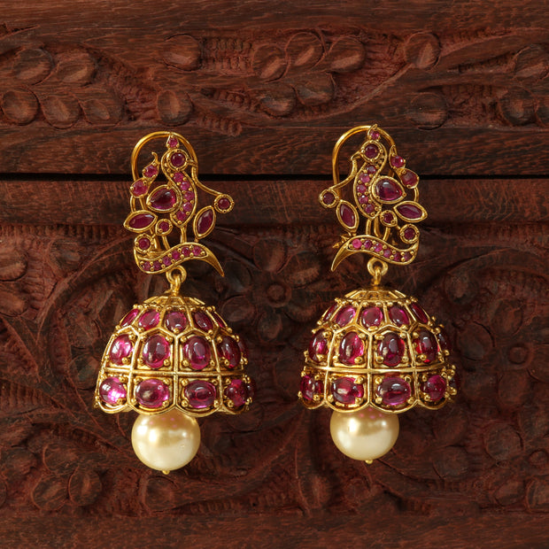 Royal Ruby Jhumkas