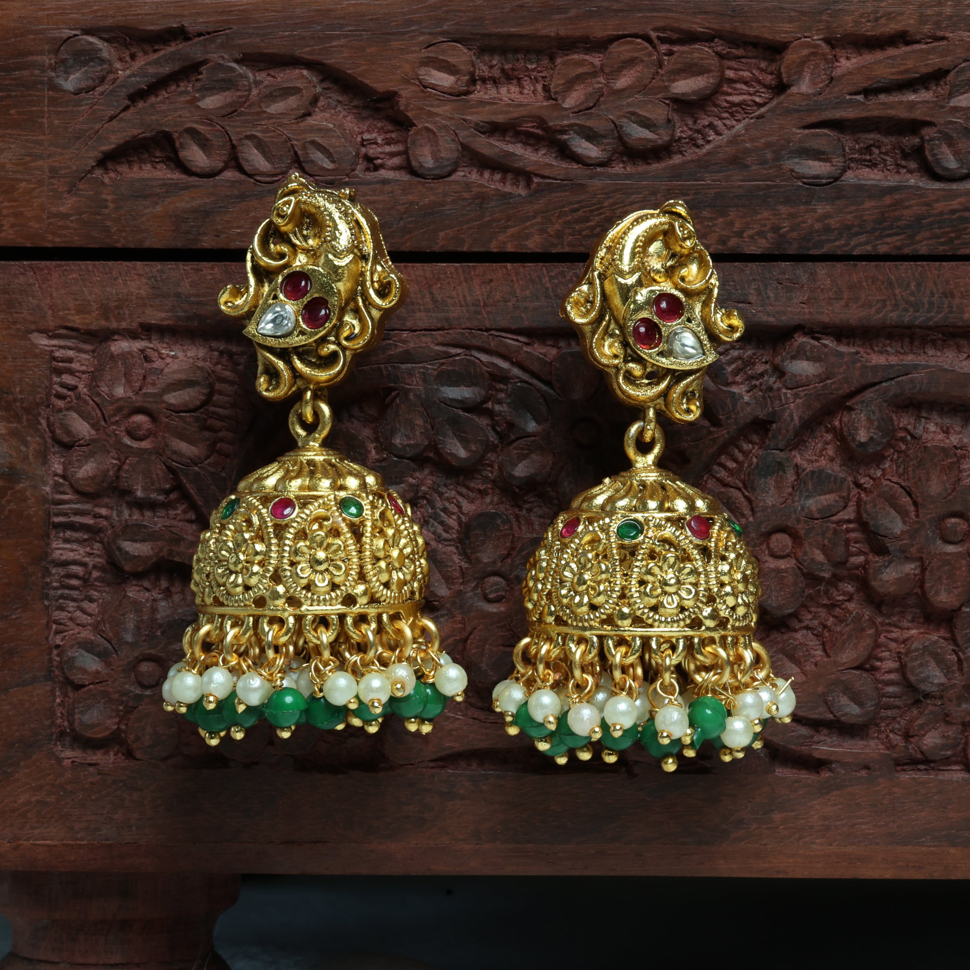 Mayura Antique Jhumkas