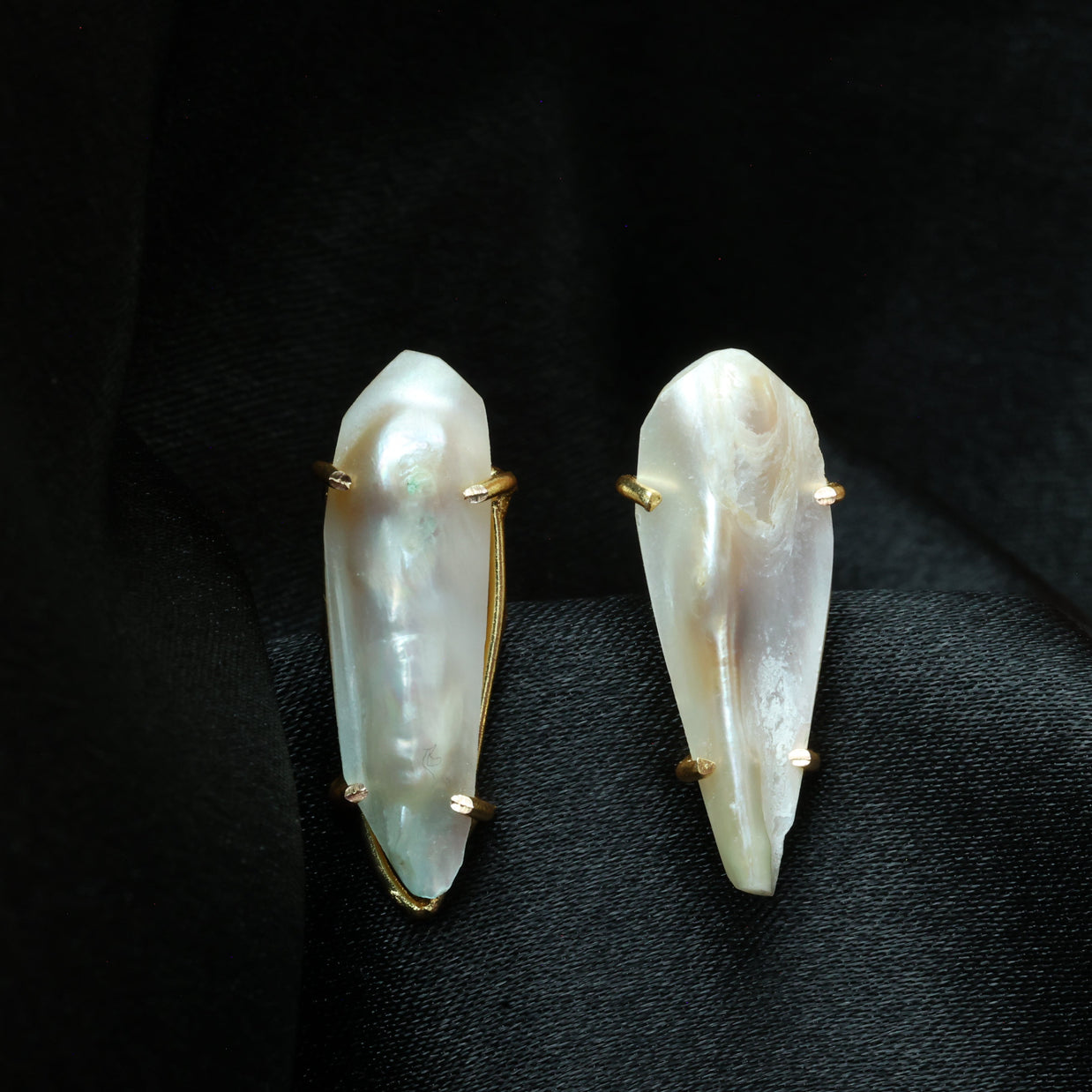 Real Pearl Mirage Earrings 18K Gold Plated