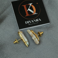 Real Pearl Mirage Earrings 18K Gold Plated
