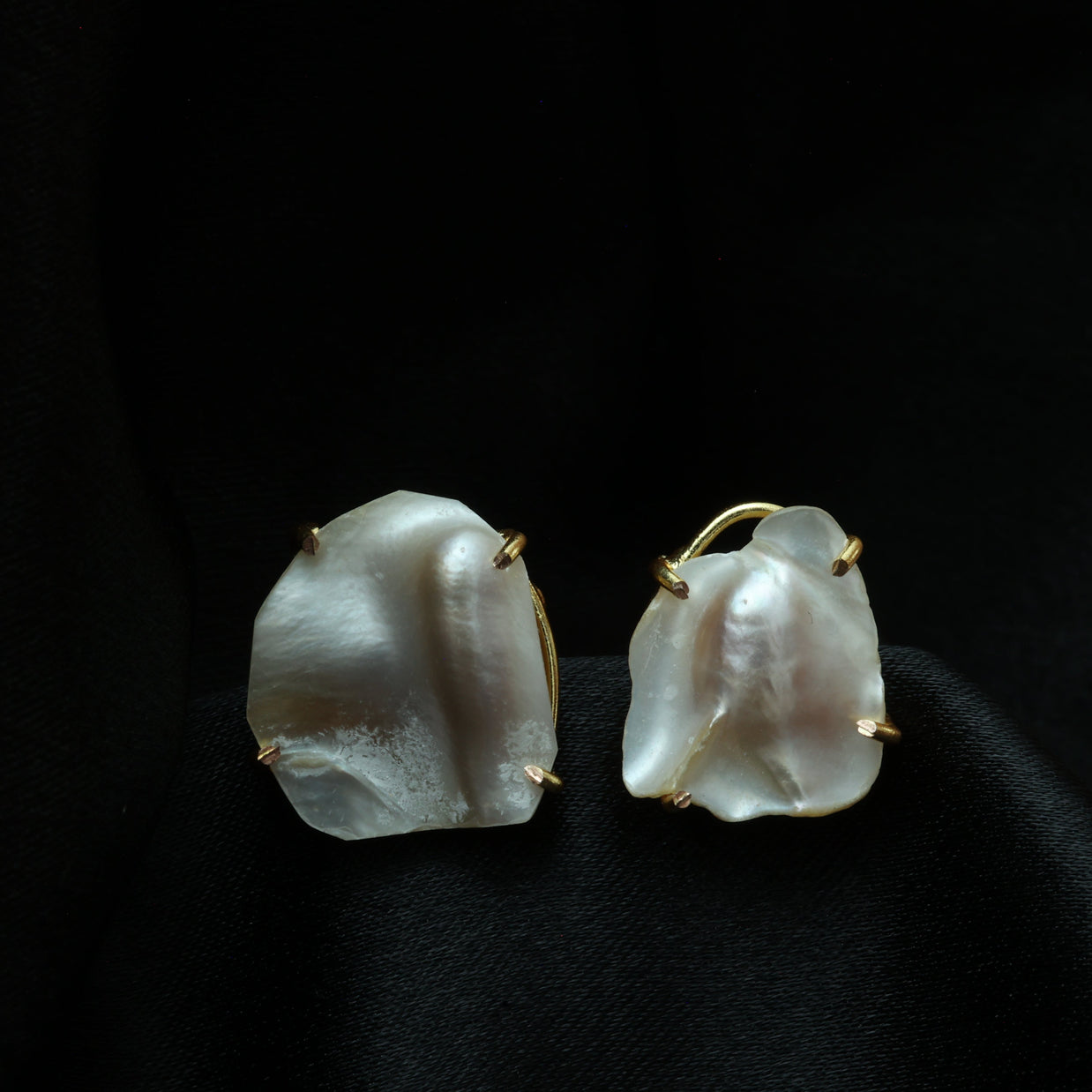 Real Pearl Mirage Earrings 18K Gold Plated