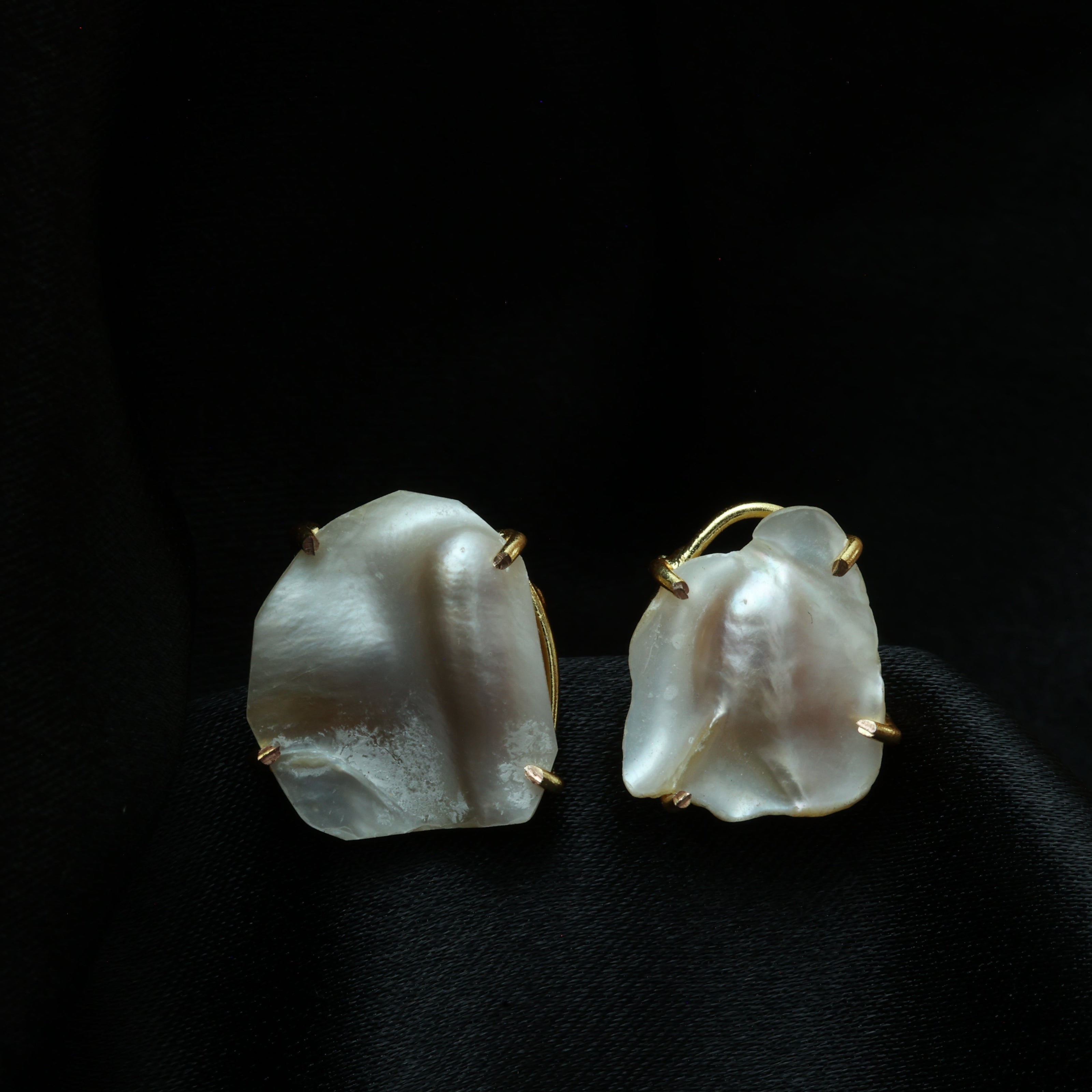 Real Pearl Mirage Earrings 18K Gold Plated