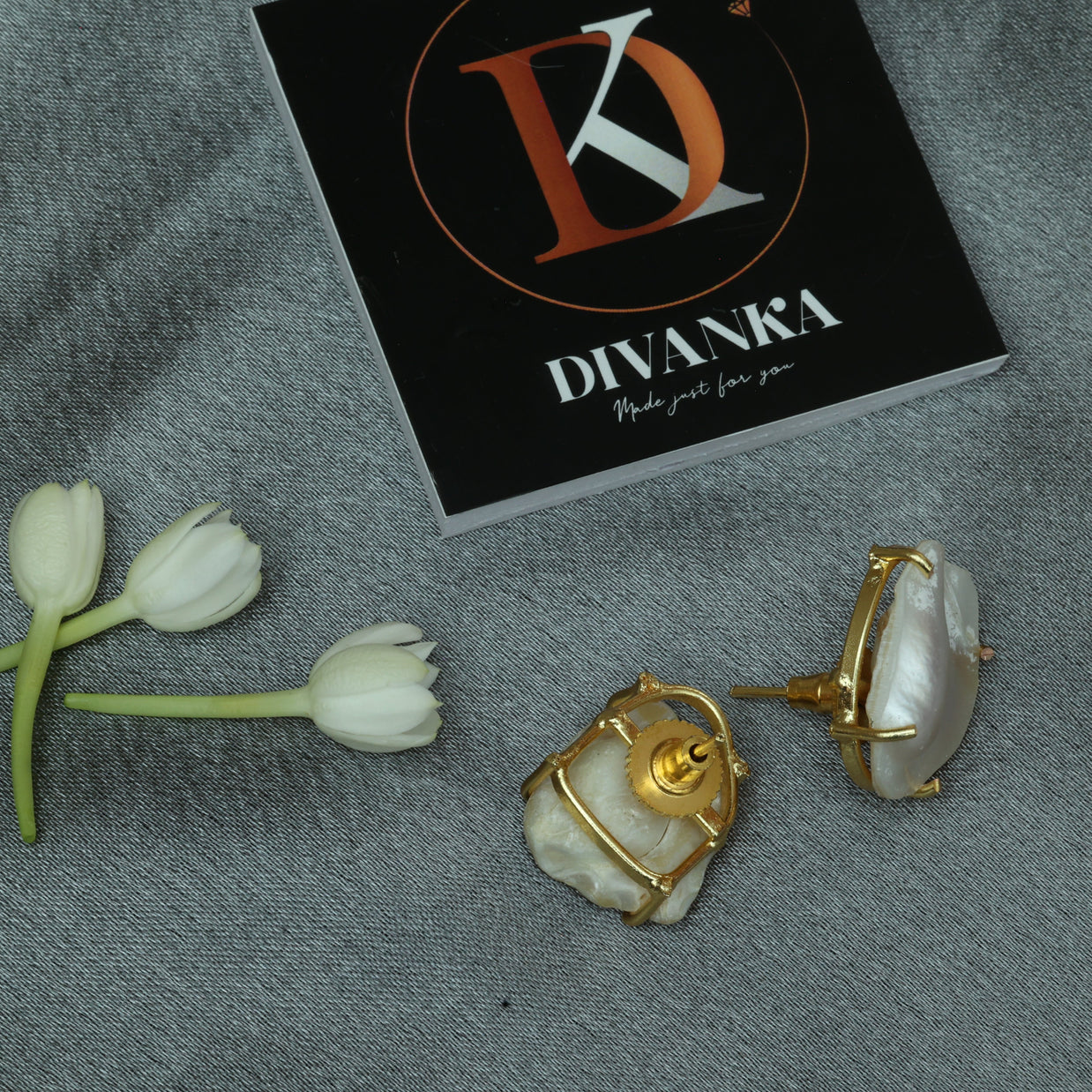 Real Pearl Mirage Earrings 18K Gold Plated