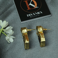 Auric Geometry Natural Stone Multicolour Earrings 18K Gold Plated