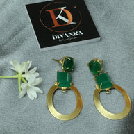 Verdant Halo Earrings 18K Gold Plated