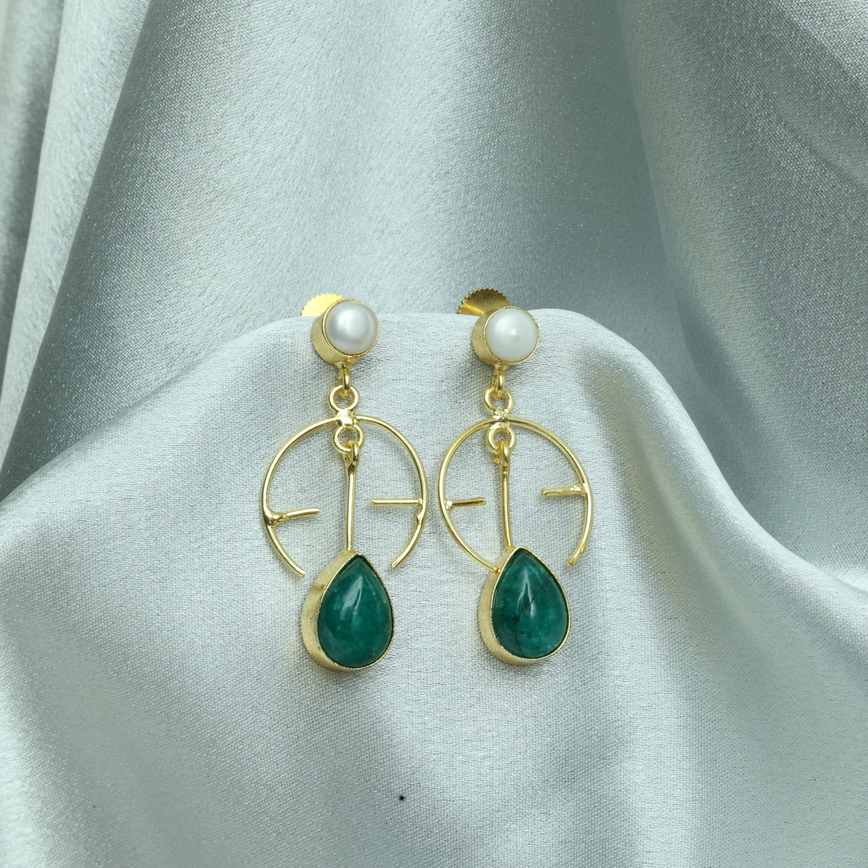 Pearl Dewdrop Earrings 18K Gold Plated (ER 053)