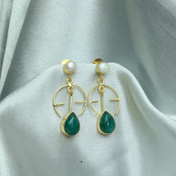 Pearl Dewdrop Earrings 18K Gold Plated (ER 053)