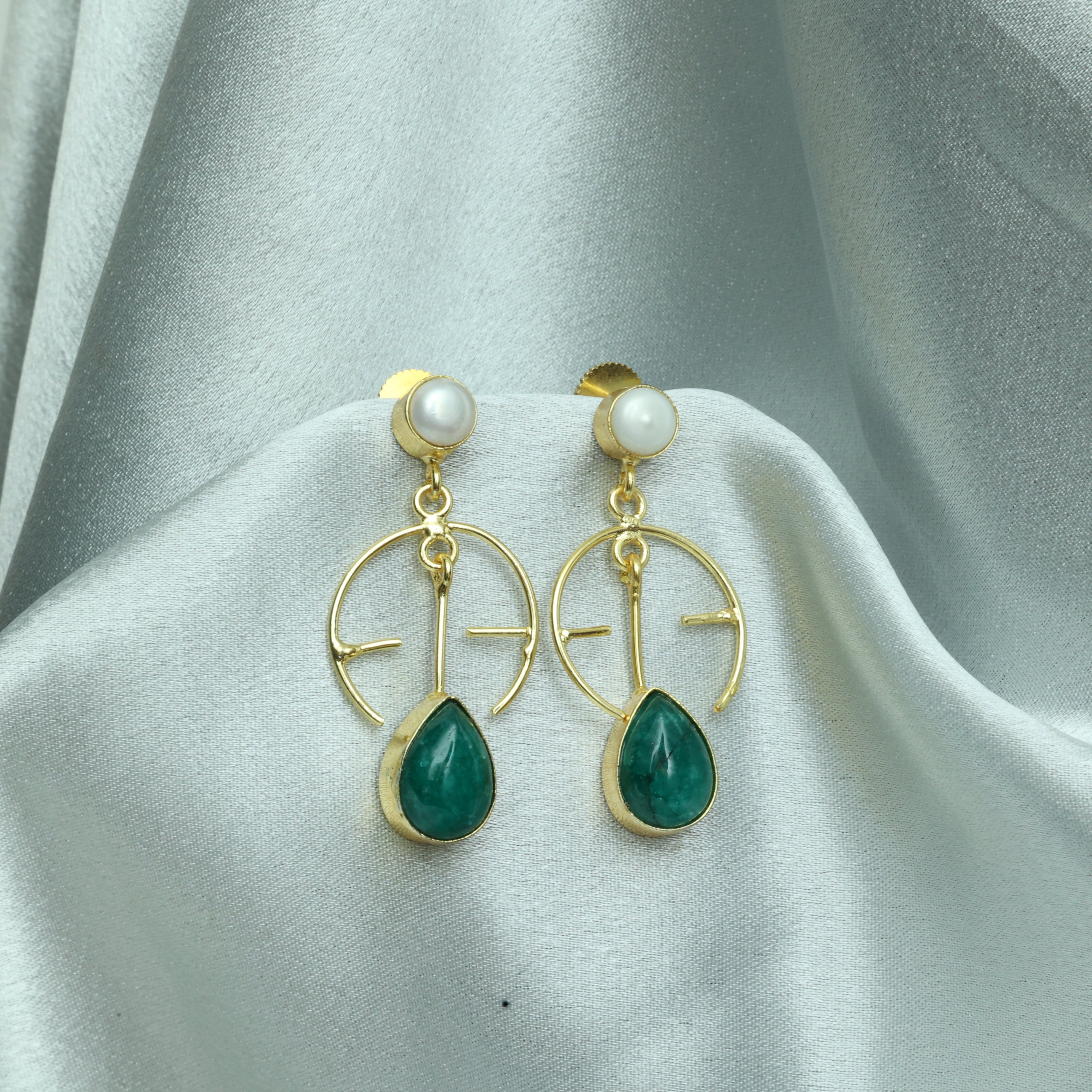 Pearl Dewdrop Earrings 18K Gold Plated (ER 053)