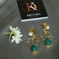 Pearl Dewdrop Earrings 18K Gold Plated (ER 053)