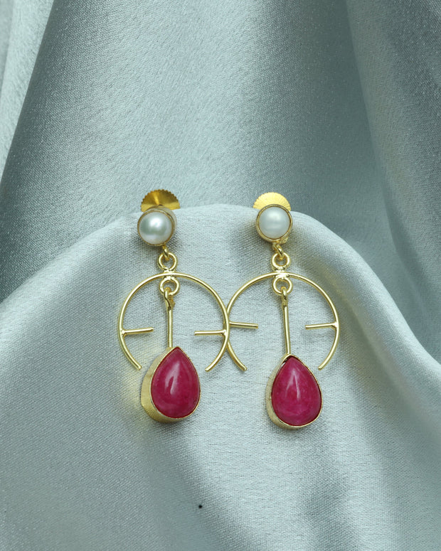 Pearl Dewdrop Earrings 18K Gold Plated