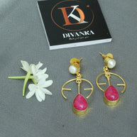 Pearl Dewdrop Earrings 18K Gold Plated (ER 053)