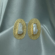 Golden Tide Realperal Earrings 18K Gold Plated