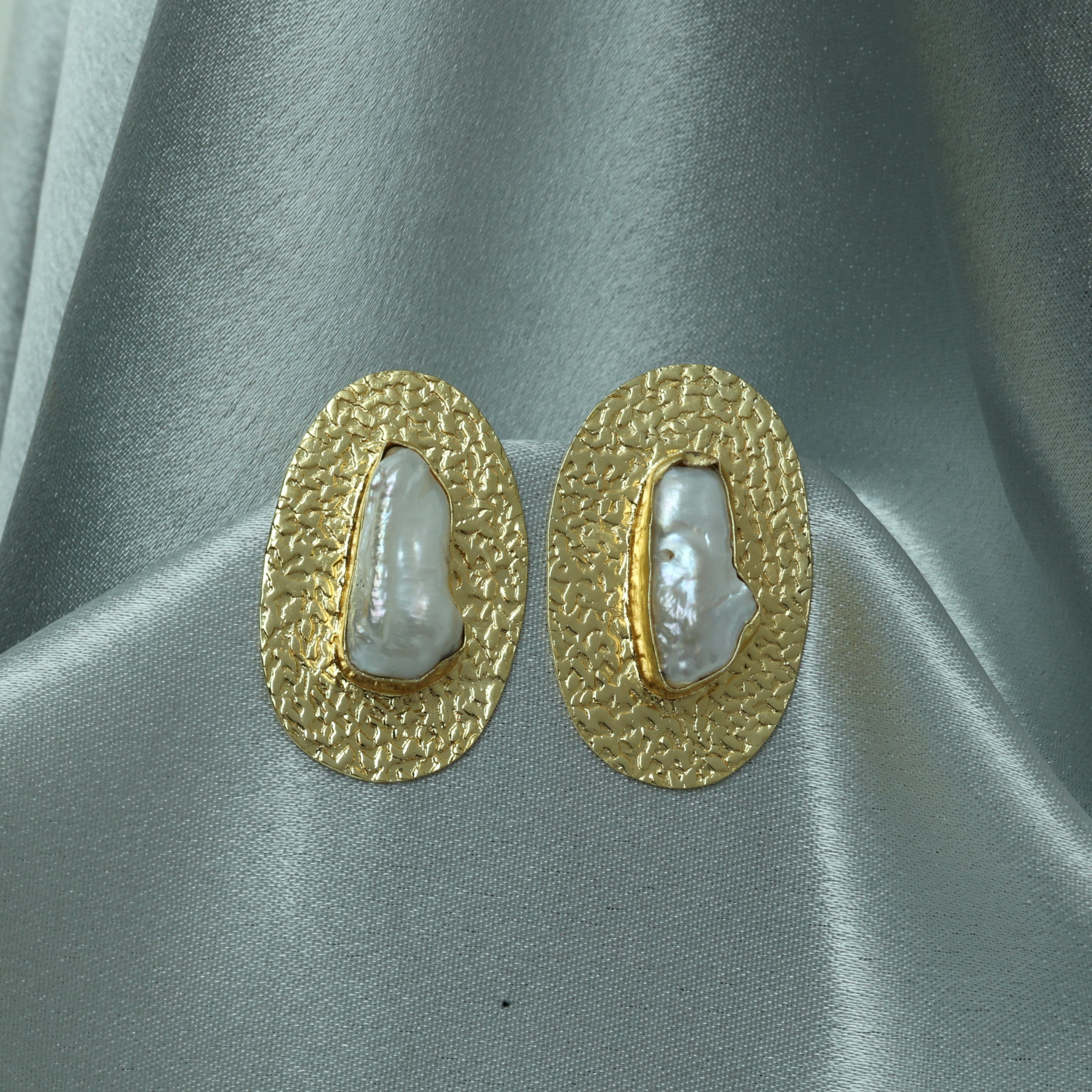 Golden Tide Realperal Earrings 18K Gold Plated