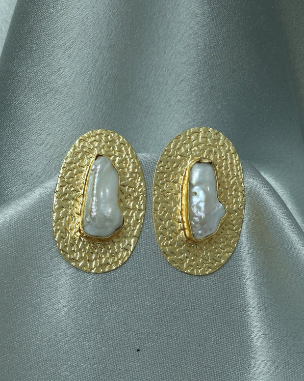 Golden Tide Realperal Earrings 18K Gold Plated