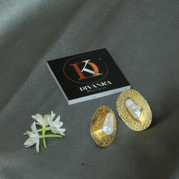 Golden Tide Realperal Earrings 18K Gold Plated