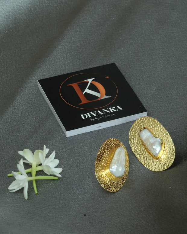 Golden Tide Realperal Earrings 18K Gold Plated