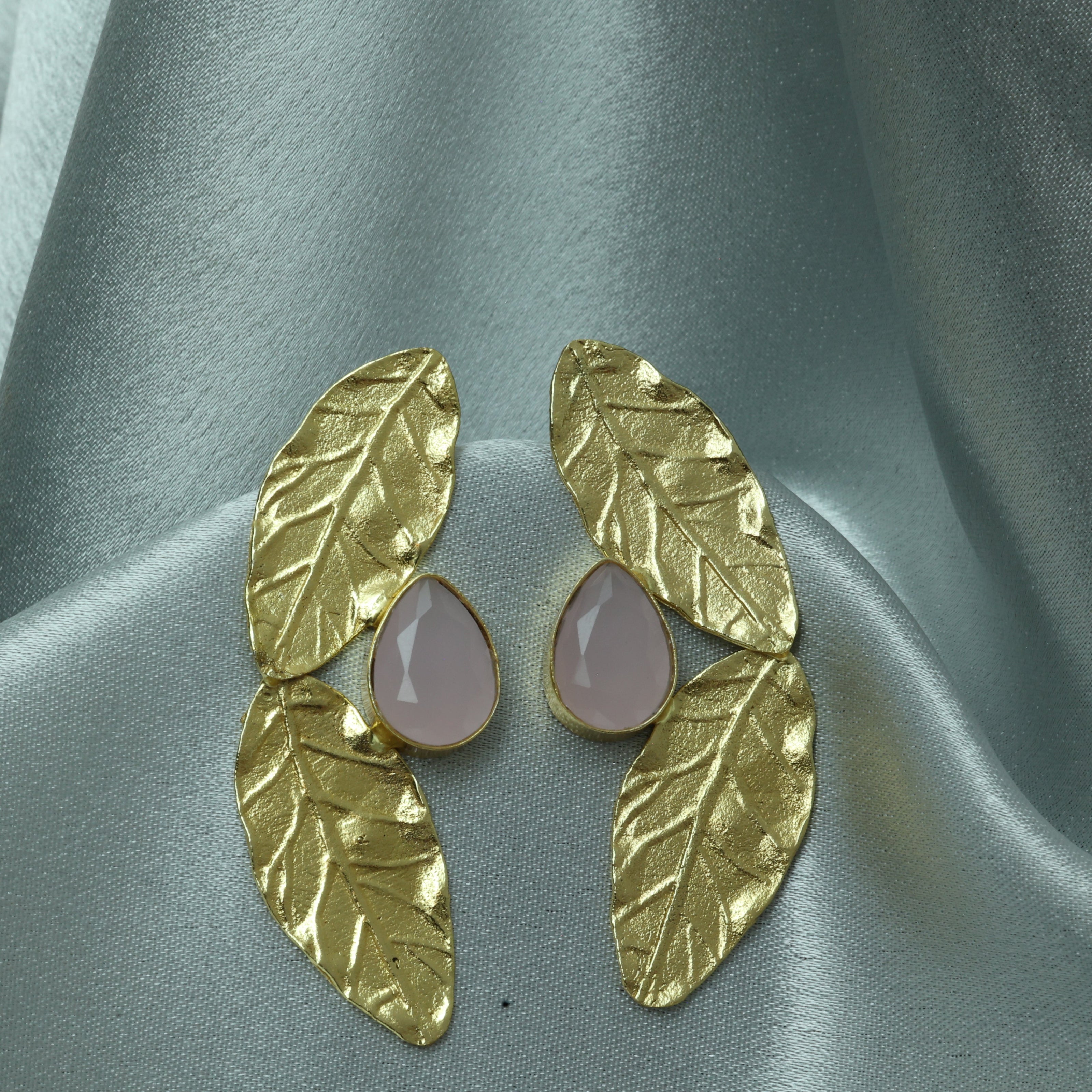 Rosy Canopy Earrings 18K Gold Plated