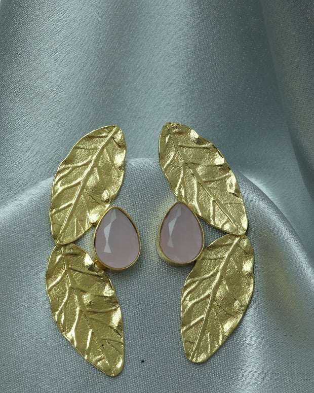 Rosy Canopy Earrings 18K Gold Plated