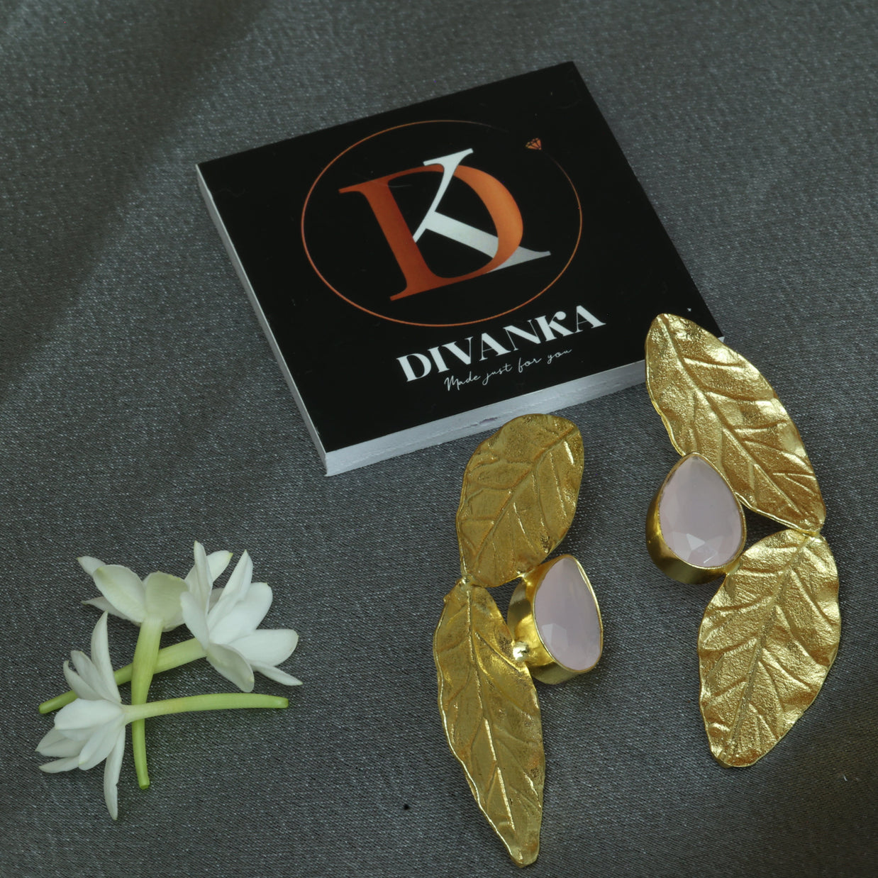 Rosy Canopy Earrings 18K Gold Plated