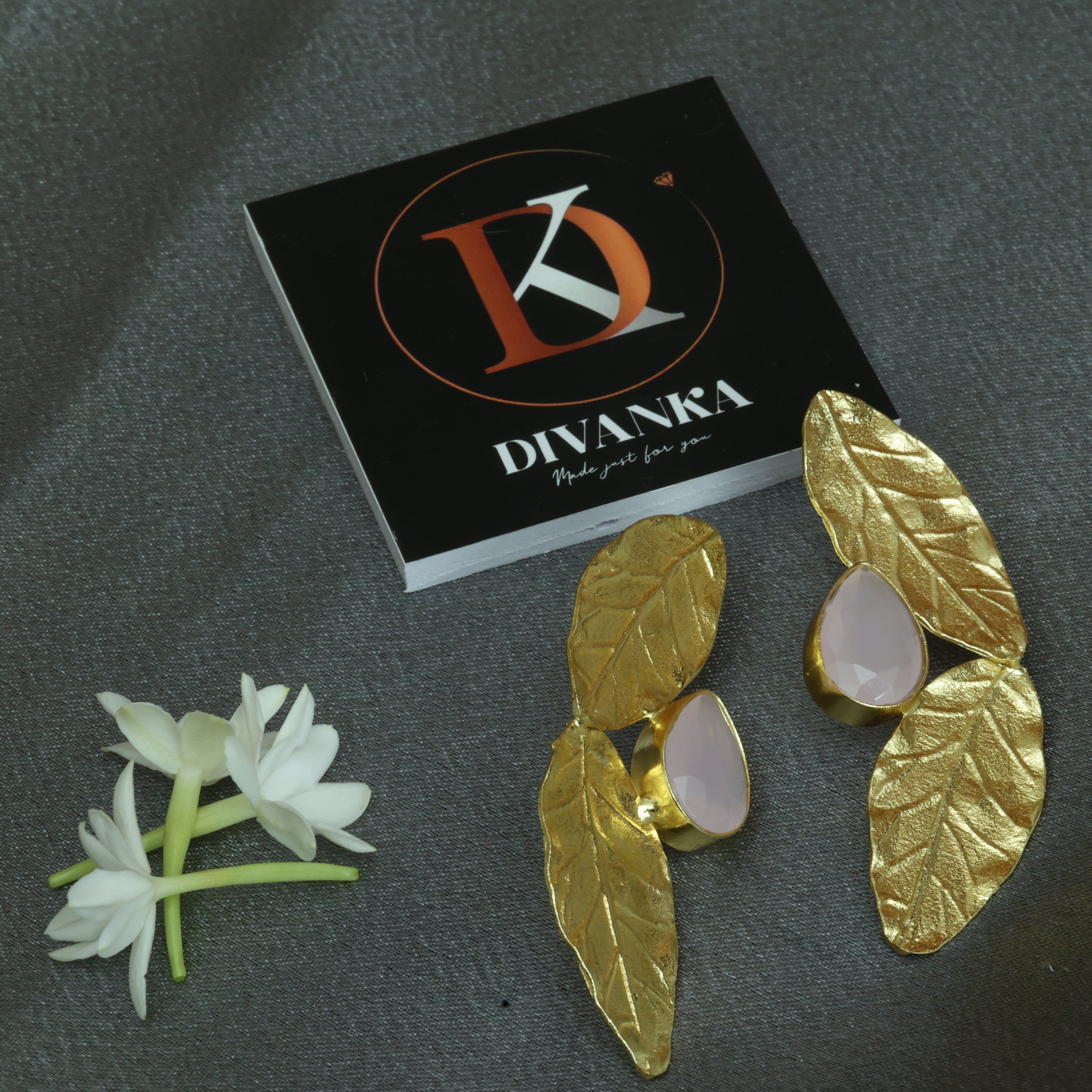 Rosy Canopy Earrings 18K Gold Plated