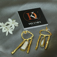 Pearl Rivulets Earrings 18K Gold Plated - (ER 0062)