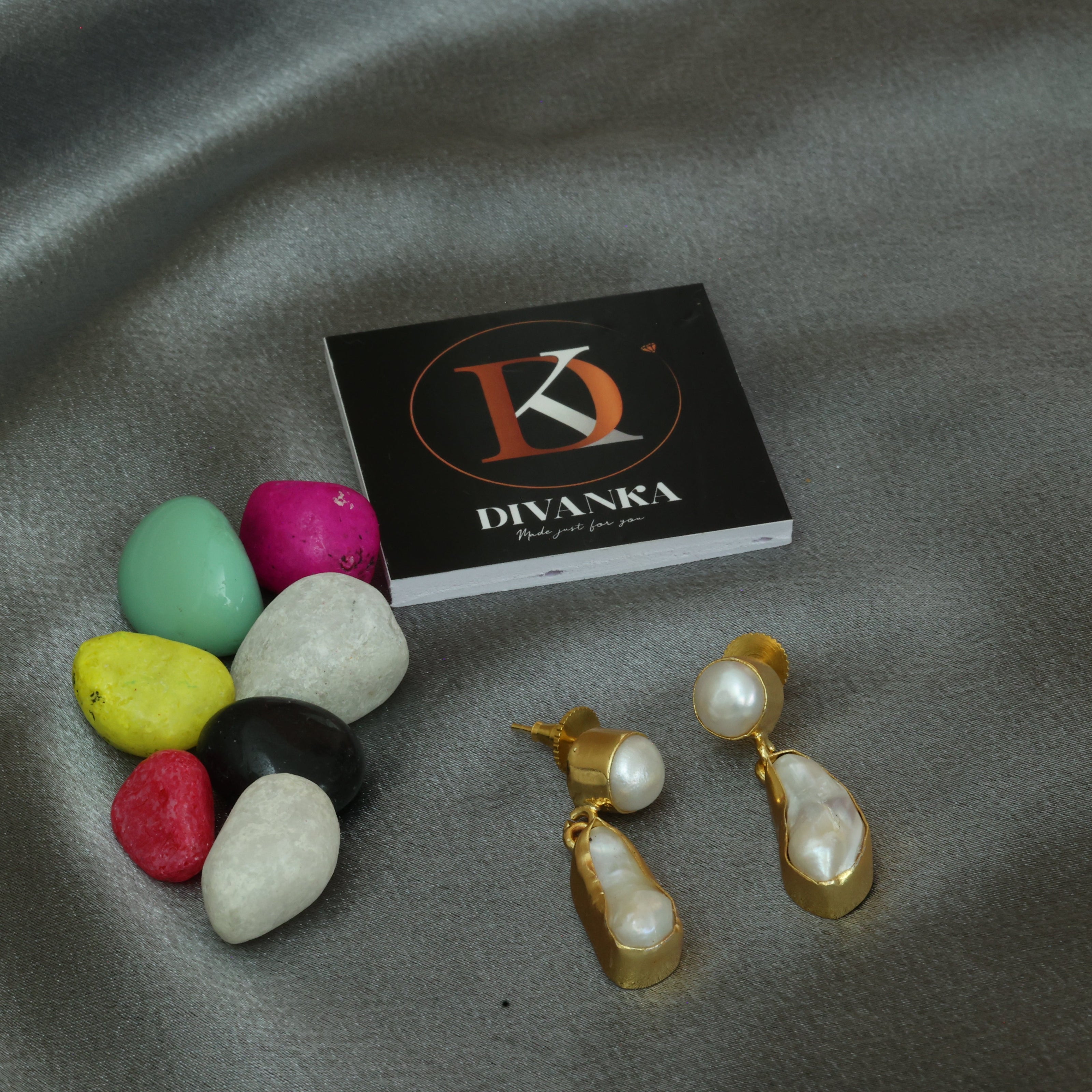 Moonlit Charm Real Pearl Earrings 18K Gold Plated