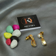 Moonlit Charm Real Pearl Earrings 18K Gold Plated